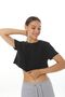 Step Black Women's Cotton Crop Loose T-shirt - 7
