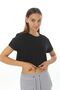Step Black Women's Cotton Crop Loose T-shirt - 8
