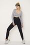Black High Waist Hip Push up Seamless Shaping / Sculpting Leggings - 5