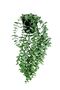 Artificial Flower Moblen Mica Diamond Green Eucalyptus Pendant in Black Pot
