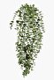 Artificial Flower Moblen Mica Diamond Pastel Green Eucalyptus Pendant in a White Pot