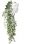 Artificial Flower Moblen Mica Diamond Pastel Green Eucalyptus Pendant in a White Pot - 2