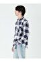 MEN'S PLAID SHIRT RELAXED FIT WESTERN GOUGH PLAID NAVAL A A1919-0037 - 3