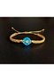 Syriac Evil Eye Beige Cross Detail Macrame Bracelet - 2