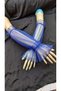 Cobalt Blue Pleated Ester - Long Tulle Sleeve - 3