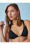 Triangle Bikini Top with Strap Detail and Embroidered - 2