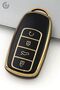 Chery Jaecoo Compatible Tiggo 8 Pro Max, Tiggo 7 Pro Max Avatgarde, Omoda 5 Pro Gold Edge Tpu Key Case Cover (Black)