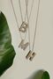 Stone Letter Necklace with Steel Chain