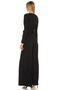 Women's Black V-Neck Silk Jersey Jumpsuit - 3
