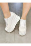 White Bridal Wedge High Heels Shoes for Brides 9cm Extremely Comfortable - 7