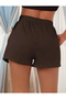 WOMEN'S SHORT PLAIN SHORTS - 4