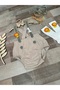 Handmade Beige Mold Green Safari Concept Lion Figure Baby Boy Salopet Bow Tie Socks Set - 5