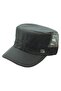 Summer Dark Green Castro Cap with Adjustable Buckle on the Back and Ventilation Mesh Detail Hunter Model Hat