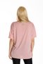 Γυναικείο βαμβακερό μπλουζάκι ροζ Basic Crew Neck Oversize - 4