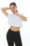 Step White Women's Cotton Crop Loose T-shirt - 6