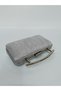 Women's Laser Silver Evening Dress Clutch Portfolio Handbag Wedding Engagement Evening Bag - 7