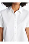 Xside Buxe White Plain Short Sleeve Poplin Women's Shirt (S4) - 3