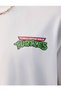 Teenage Mutant Ninja Turtles Printed White Crew Neck Back 100% Cotton Oversize T-Shirt - 5