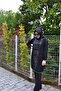 Black Hijab Tracksuit Set with Silver Sequin Detail - 3