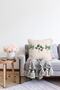Cream Background Floral Design Digital Printed Modern Raschel Knitted Pillow Throw Pillow Cover - 2
