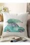 Christmas Themed Car Design Digital Printed Modern Raschel Knitted Pillow Throw Pillow Cover