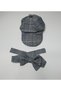 Boy Baby Gray Colored Plaid Strap Harem Pants 0-5 Years - 3