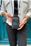 Women's Black Small Phone Bag Case with Shoulder Strap Hiking Bag with Card Compartment - 5