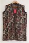 Women's Authentic Model Wide Fit Thick Knitwear Pocketed Black Color Front Buttoned Mother Tunic Vest