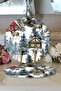 2-Piece Vineyard House Designed Winter Themed Digital Printed Decorative Round Plate & Placemat - 3