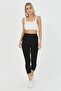 Women's Black High Waist Capri Leggings - 4