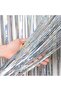 Imported Metallized Hologram Silver Background Curtain - 2