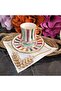 Champagne-colored wheat ear pattern (with real glass embellished) coffee and cocktail napkin, 1 piece. - 4
