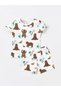LCW Baby Crew Neck Short Sleeve Printed Pajama Set for Baby Boys