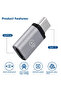 مجموعة من 5 قطع محولات كابلات لايتنينج (أنثى) إلى USB-C (ذكر) مع 3 محولات كابلات، محول شحن هاتف من نوع C لـ Carplay، مناسب لأجهزة آيفون. - 5