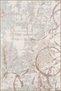 Soft Gray Floral Decorative Carpet and Washable Carpet Miravip9673