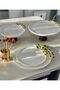 Olive Detailed Porcelain Serving Plate 26 cm - 5