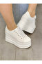 White Bridal Wedge High Heels Shoes for Brides 9cm Extremely Comfortable - 5