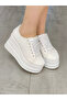 White Bridal Wedge High Heels Shoes for Brides 9cm Extremely Comfortable - 4