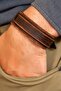 Handcrafted Single Belt Antique Brown Men's Leather Bracelet