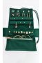 Jewelry Organizer Foldable Roll Jewelry Case Travel Case (Green) - 2