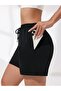 Women's Black Wide Cut Combed Cotton Shorts - 5