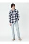 MEN'S PLAID SHIRT RELAXED FIT WESTERN GOUGH PLAID NAVAL A A1919-0037