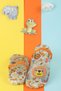 White Orange Polyurethane Sole Soft Slippers with Lion Figure for Children - Suitable for Daily Beach and Pool - 4