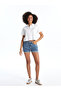 Xside Buxe White Plain Short Sleeve Poplin Women's Shirt (S4) - 2