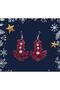 Handmade Glittery Knitted Vintage Ethnic Pearl Bead Fan Earrings – Authentic Aesthetic Gift Women's Earrings