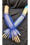 Cobalt Blue Pleated Ester - Long Tulle Sleeve