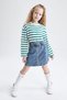 Girl's Crew Neck Print Long Sleeve T-Shirt Y3808A622Au - 5