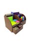Organizer Efsun Drawers Leather Tan 27X15X15 cm Desktop Organizer - 2