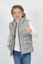 Gray Boy's Inflatable Vest with Pocket Detail and Extra Fiber Filling - 3