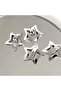 6-Piece Star Silver Buckle - Snap Metal Star Star 3 cm - 5